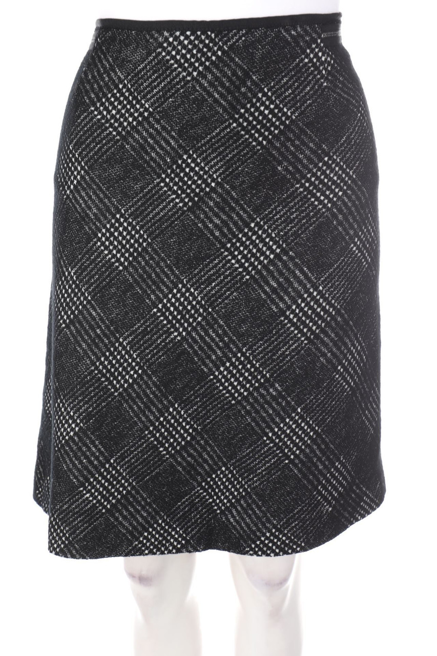 RIANI - Rock mit Karo-Muster aus Schurwoll-Mix - D 42