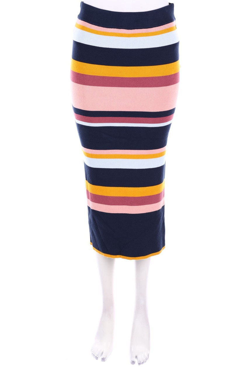 TOM TAILOR Denim - Midirock mit Streifen - M