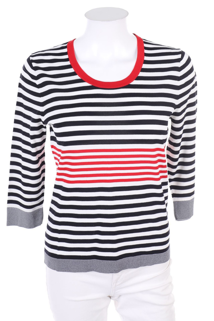 GERRY WEBER - Strick-Pullover mit Streifen - D 38