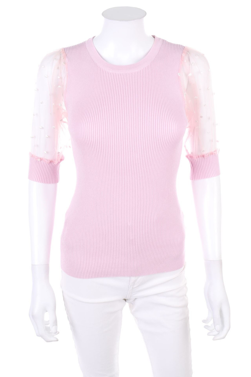 zebra - Strick-Pullover mit Puffärmeln - S