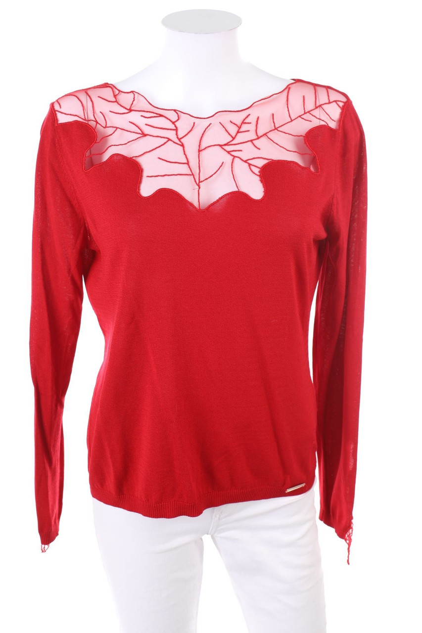 ROBERTO VERINO - Strick-Pullover mit Spitze - XL