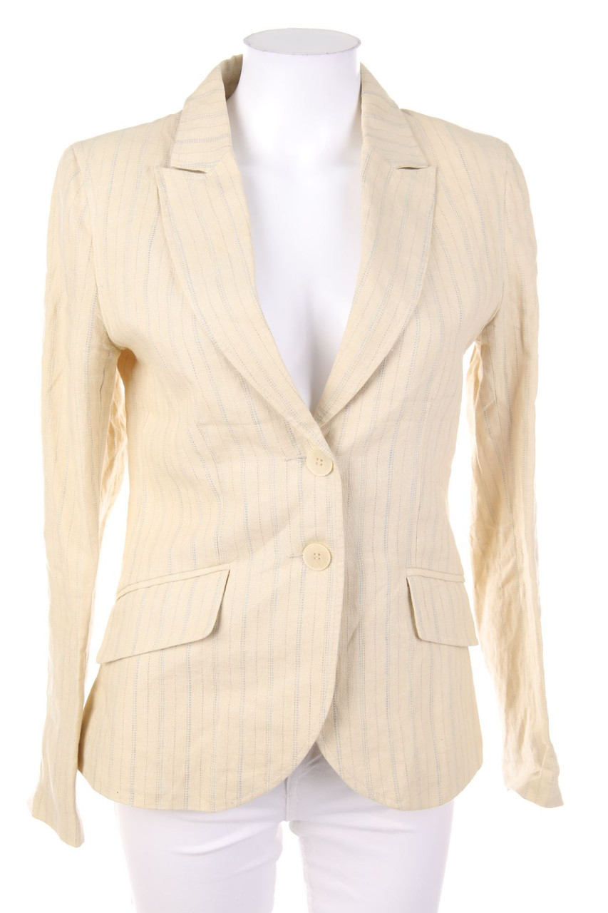 H&M - Leinen-Blazer mit Streifen - D 36