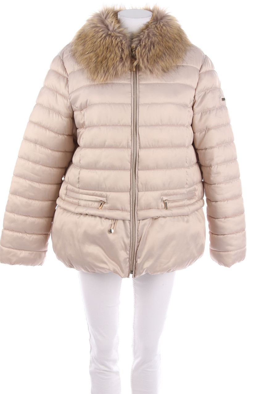 CANDA PREMIUM by C&A - wattierte Jacke mit Fake Fur-Besatz - D 46