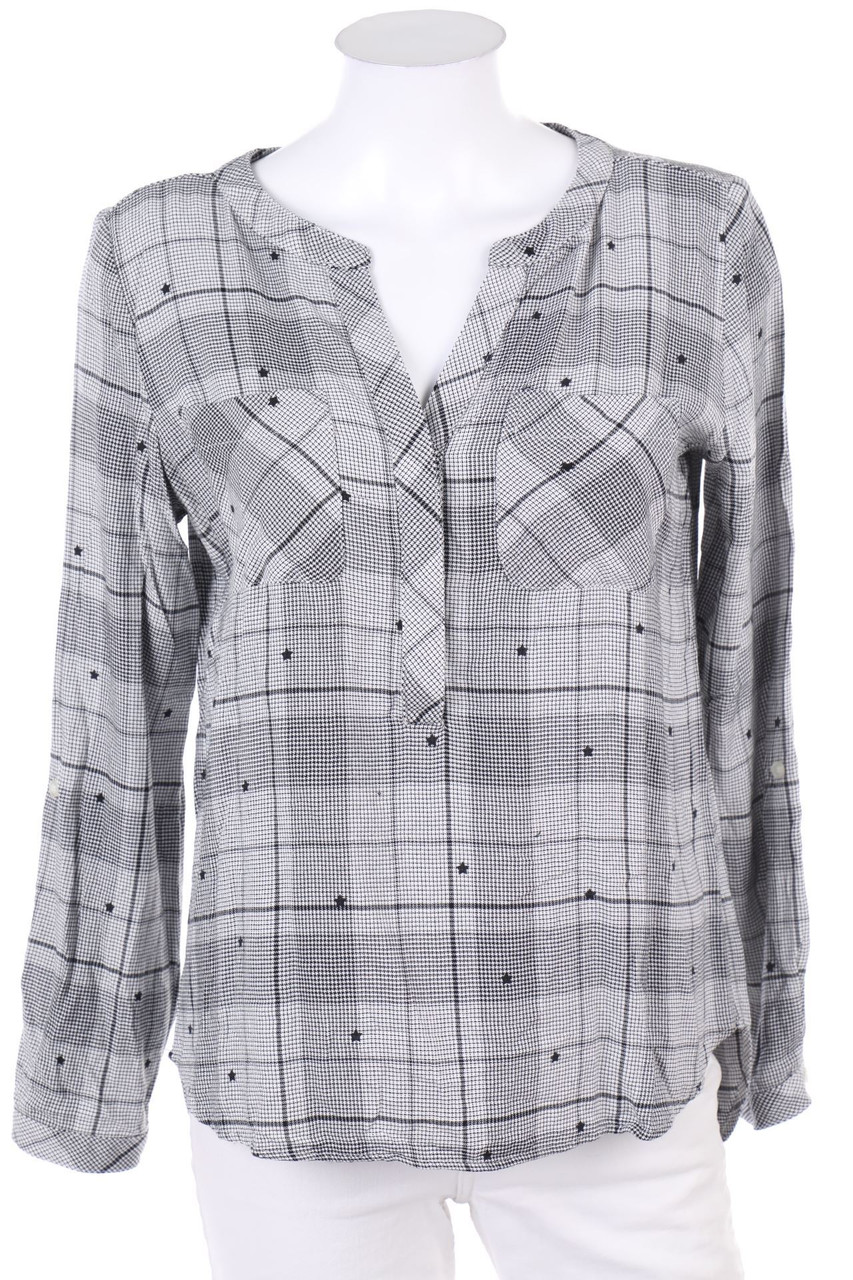 Street One - Vokuhila-Bluse mit Roll-up-Manschette - D 38