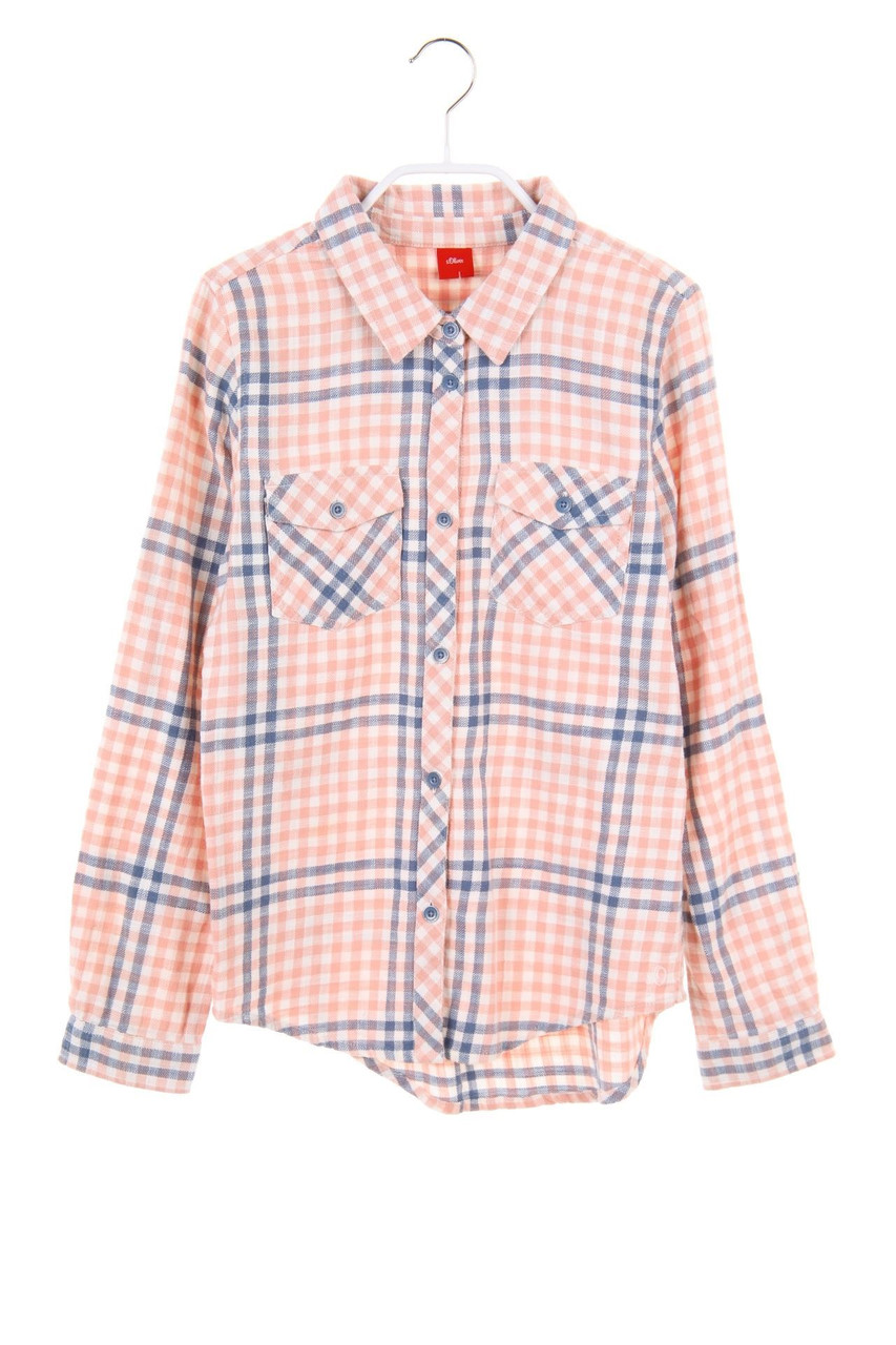 s.Oliver - Hemd-Bluse mit Krempel-Ärmeln mit Karo-Muster - 152