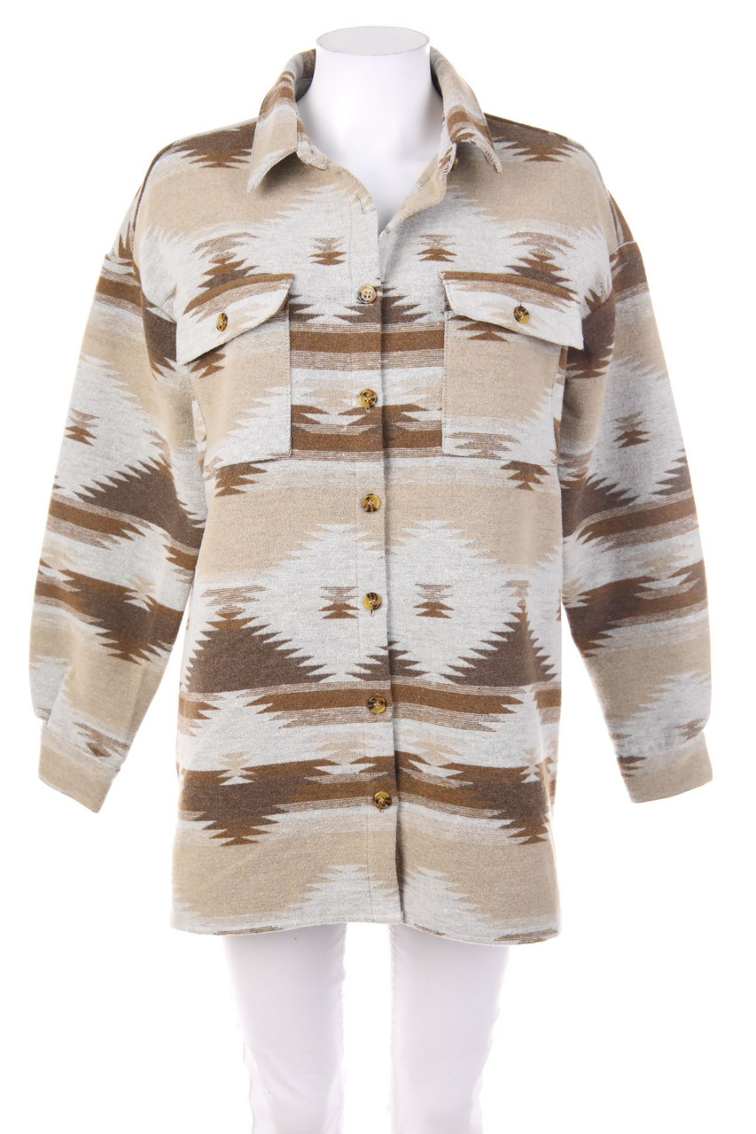 Noisy May - Shacket-Jacke mit Ethno-Print - XS