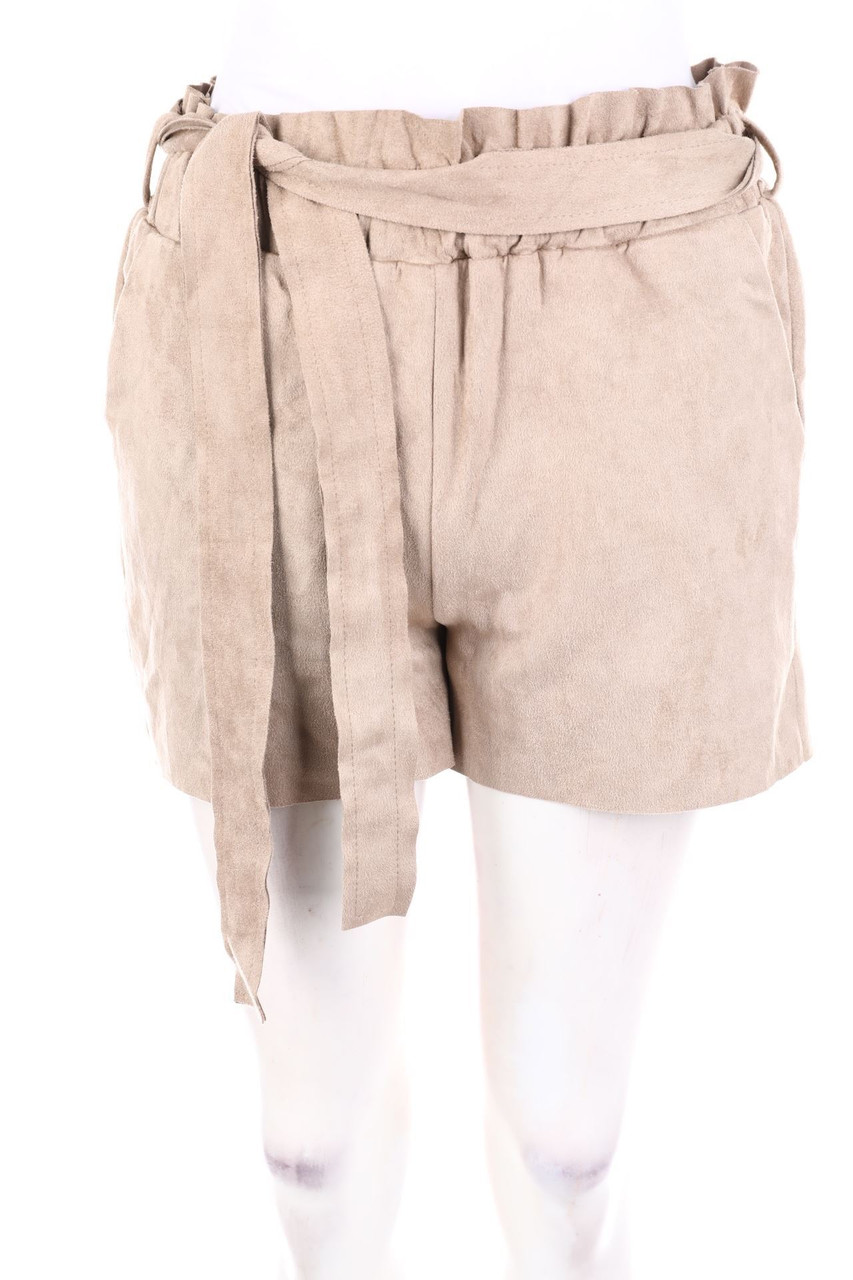 AMERICANDREAMS - High Waist-Faux Leather-Shorts - XS