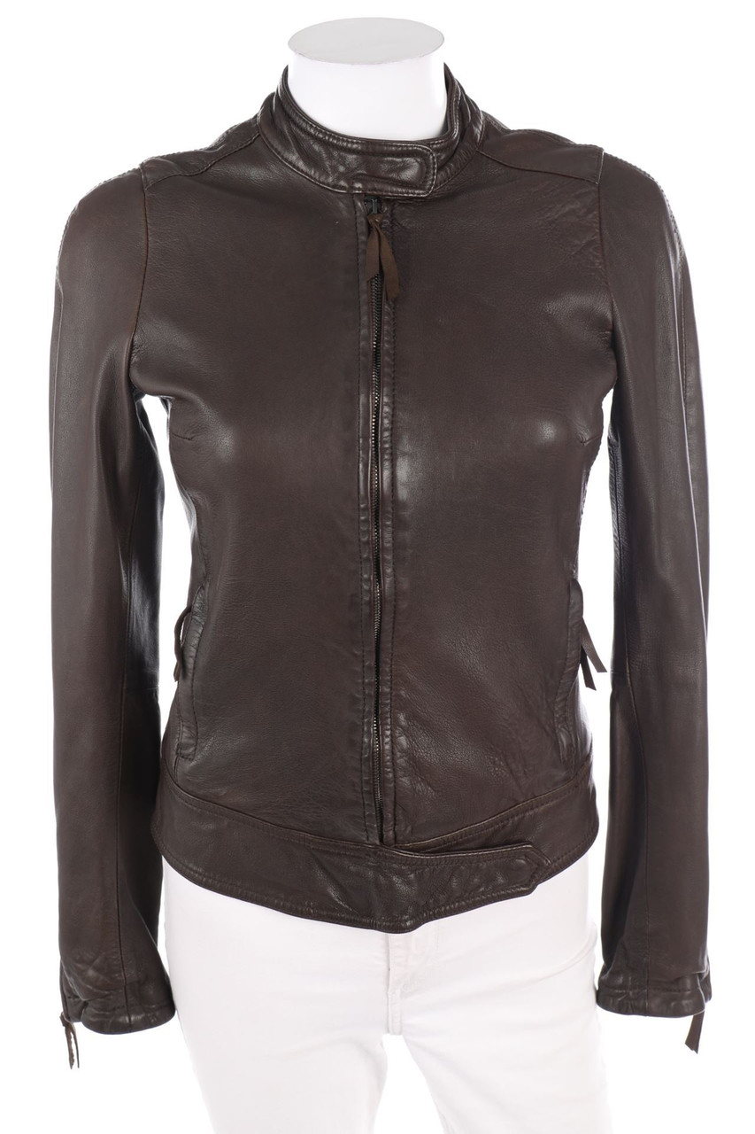 Brogden - Lederjacke mit Applikationen - XS