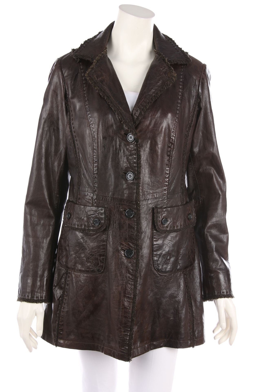 MILESTONE - Lederjacke mit Fransen - D 40