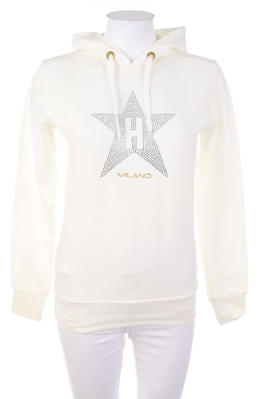 HOLLYWOOD MILANO - Kapuzen-Pullover mit Strass-Steinen - S