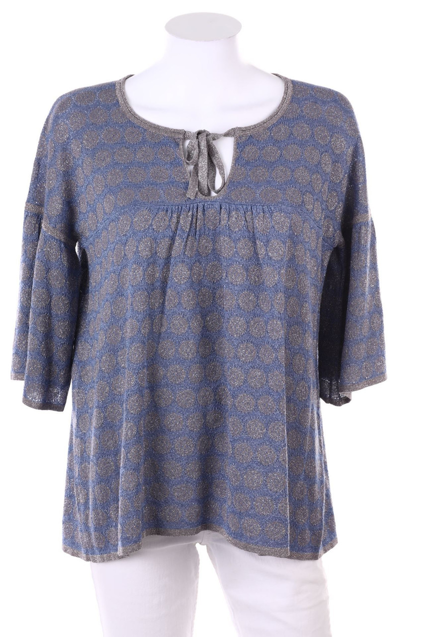 STEFANEL - Glitzer-Strick-Pullover mit Punkten - M