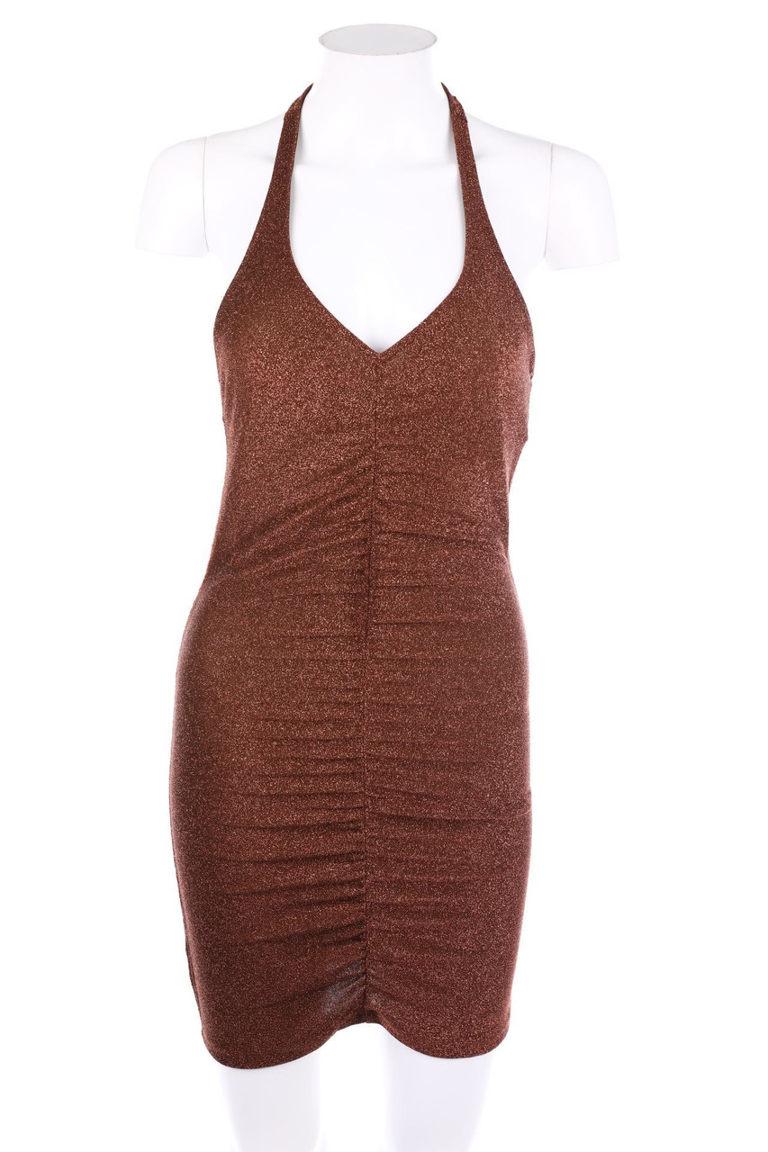 H&M DIVIDED - Neckholder-Kleid mit Glitzer - XS