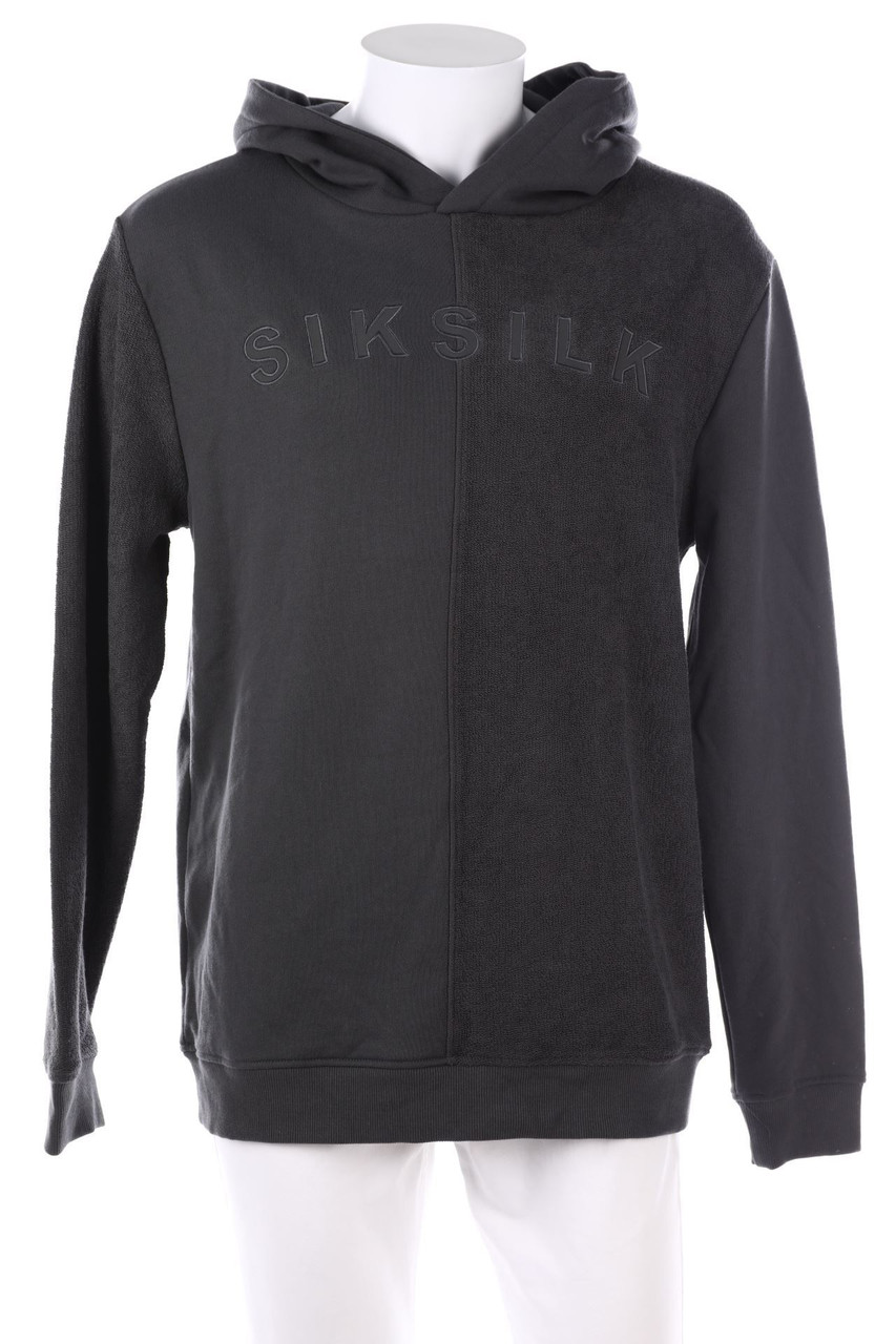 SIKSILK - Kapuzen-Pullover mit Logo-Stickerei - XL
