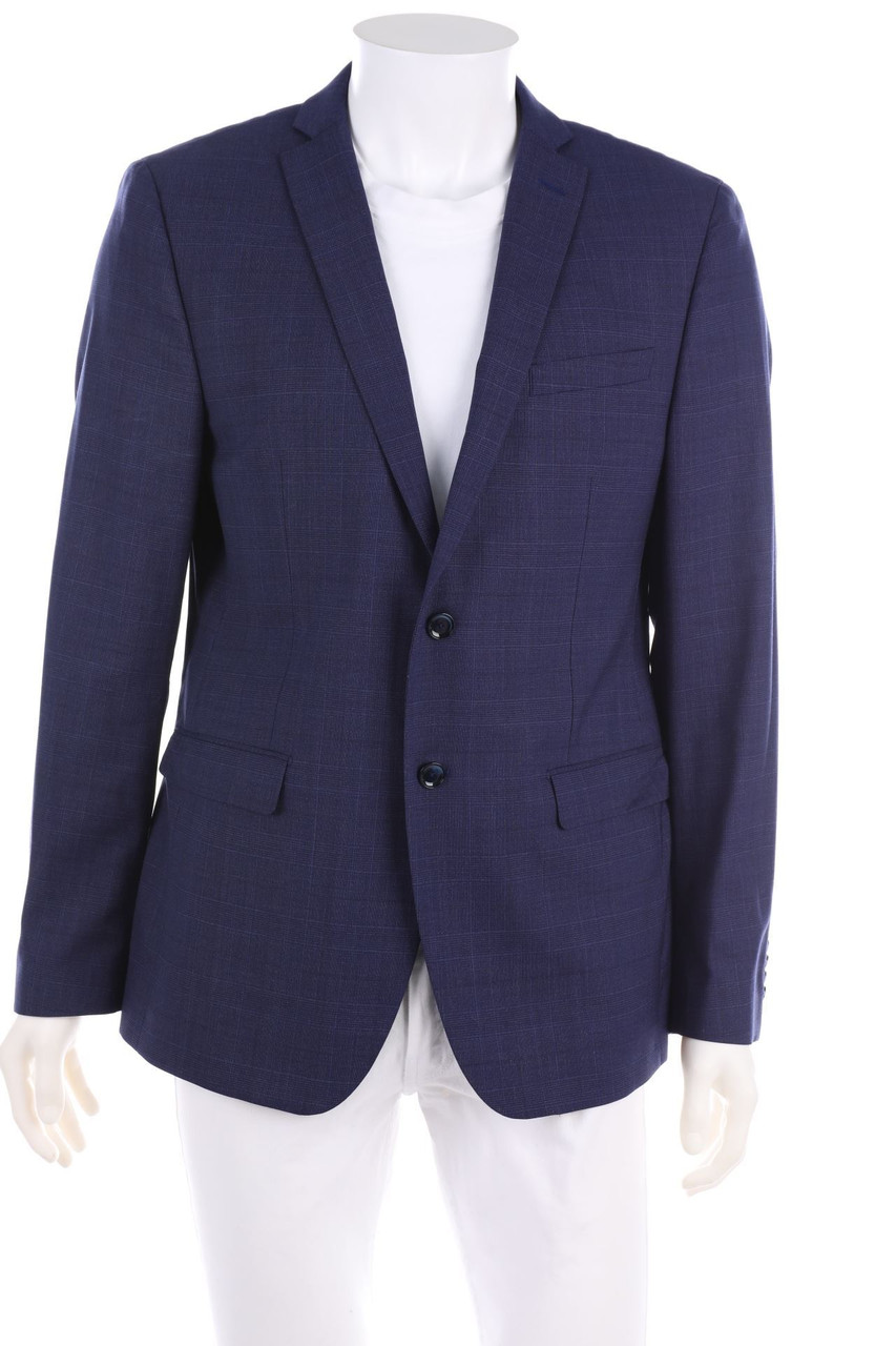 PAOLONI - Schurwoll-Sakko mit Karo-Muster - 52