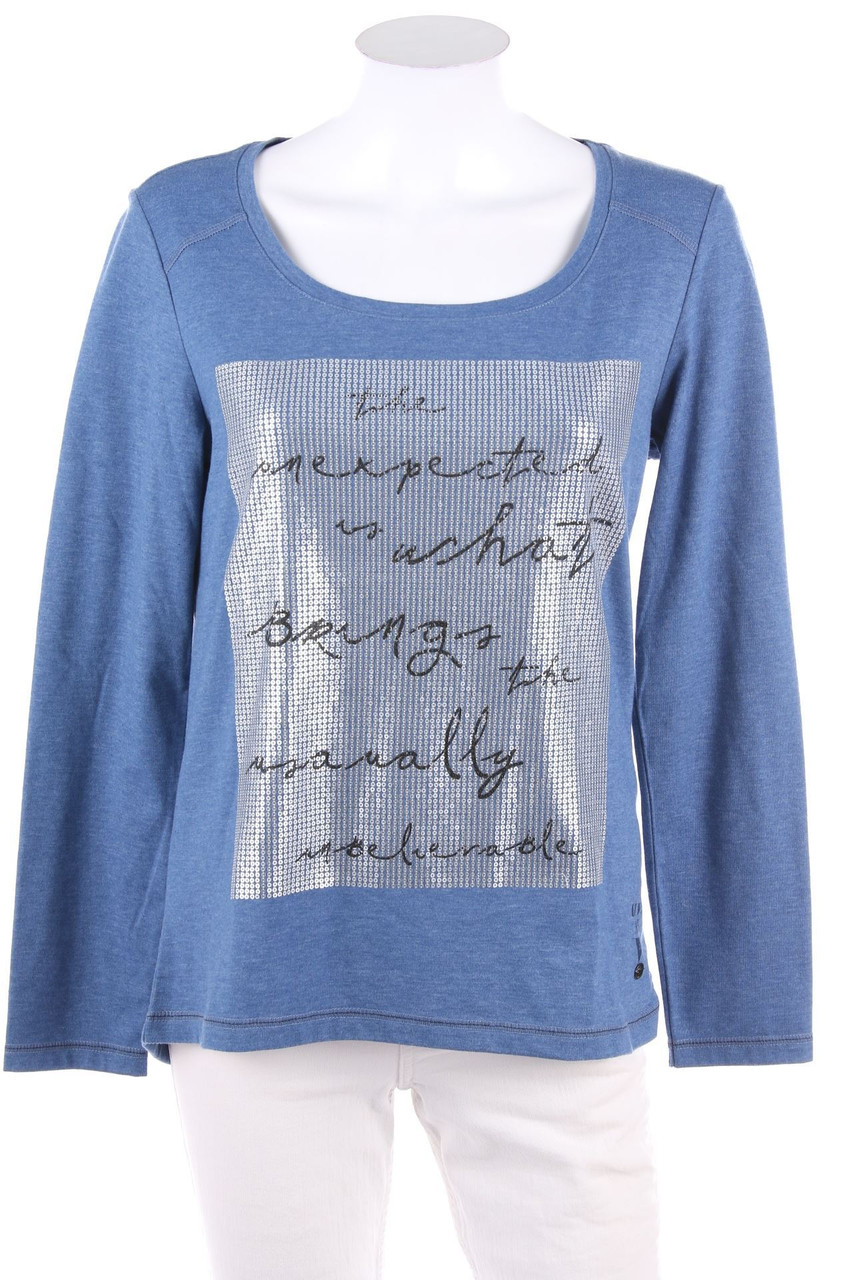 CECIL - Longsleeve-Shirt mit Statement-Print - S