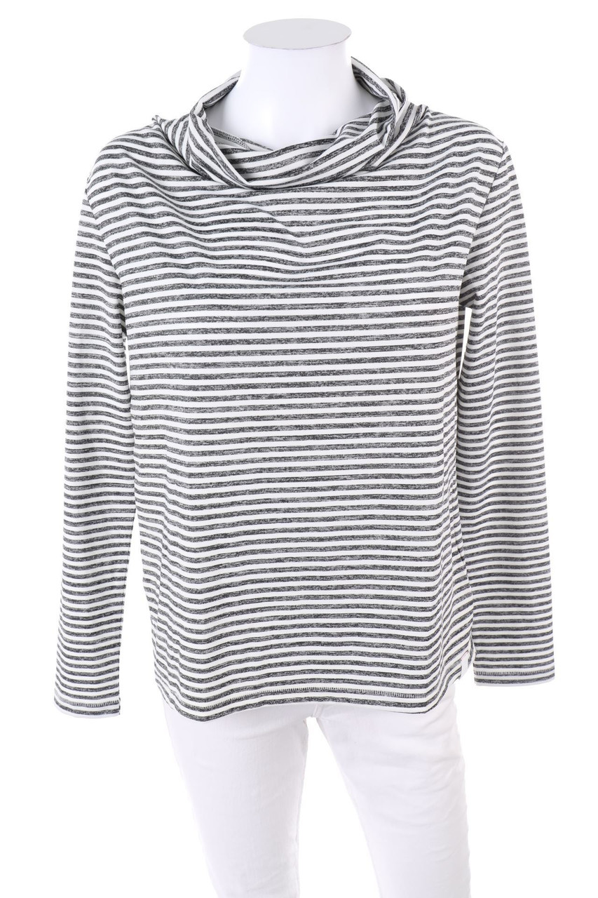 FREDDY - Streifen-Longsleeve-Shirt mit Statement-Print - S