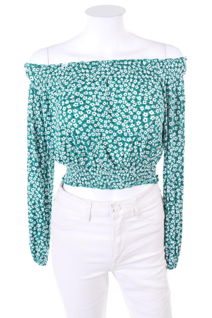 H&M DIVIDED - Carmen-Bluse mit Blumen-Print - M