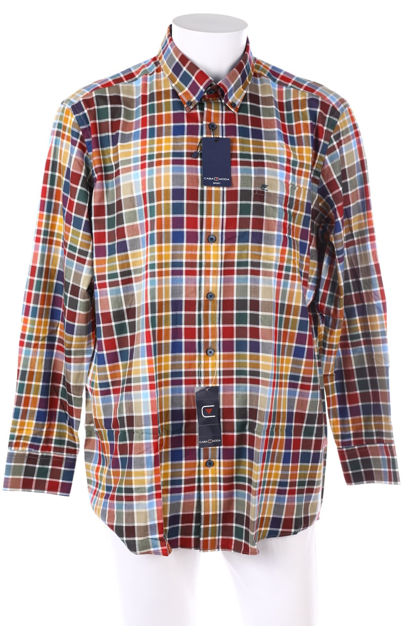 CASA MODA - kariertes Button-down-Hemd - XL