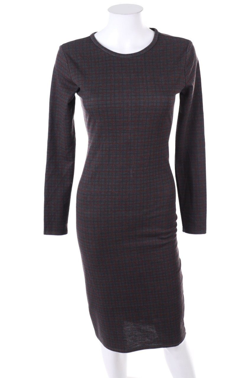 ZARA - Midikleid mit Karo-Muster - S
