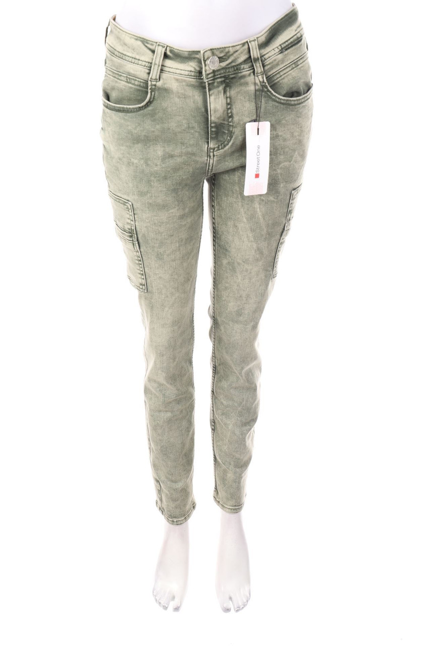 Street One - Used Look Skinny-Jeans mit aufgesetzten Taschen - W26