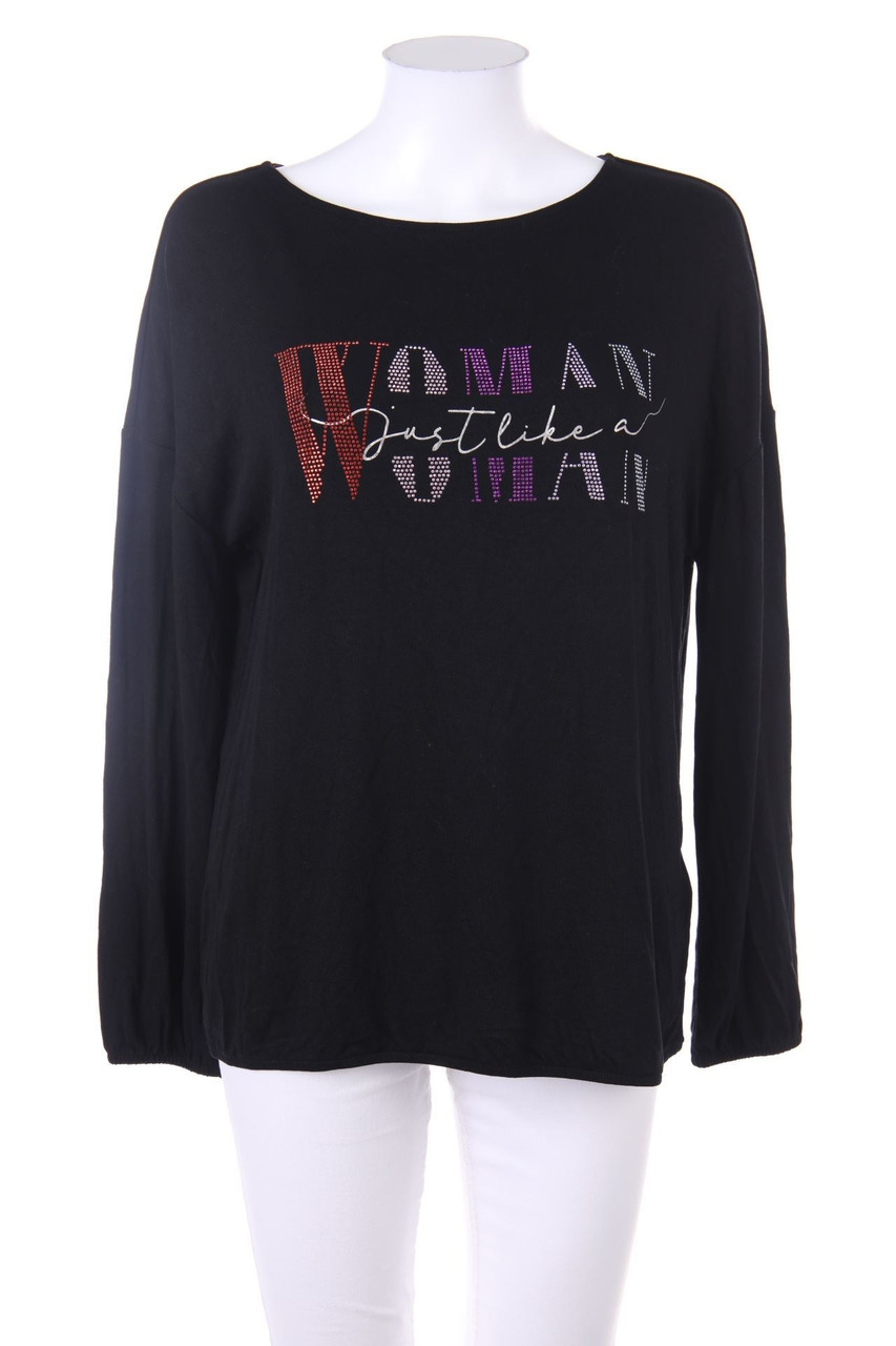 Street One - Longsleeve-Shirt mit Schmuckstein-Applikation - D 38