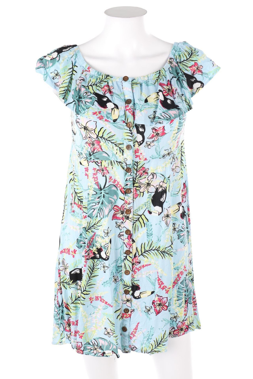 CLOCKHOUSE by C&A - Carmen-Minikleid mit Tropical Print - D 38