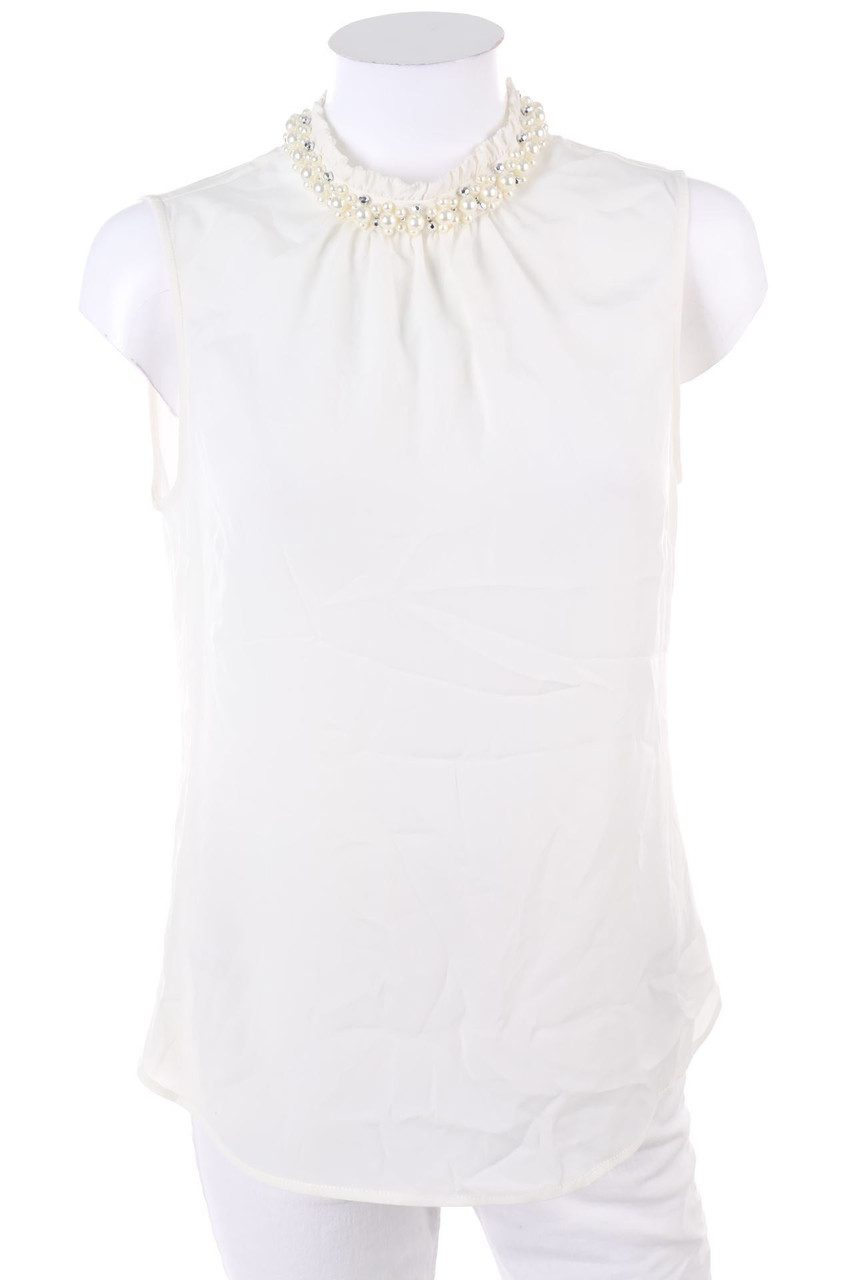 H&M - Blusentop mit Perlen - D 38
