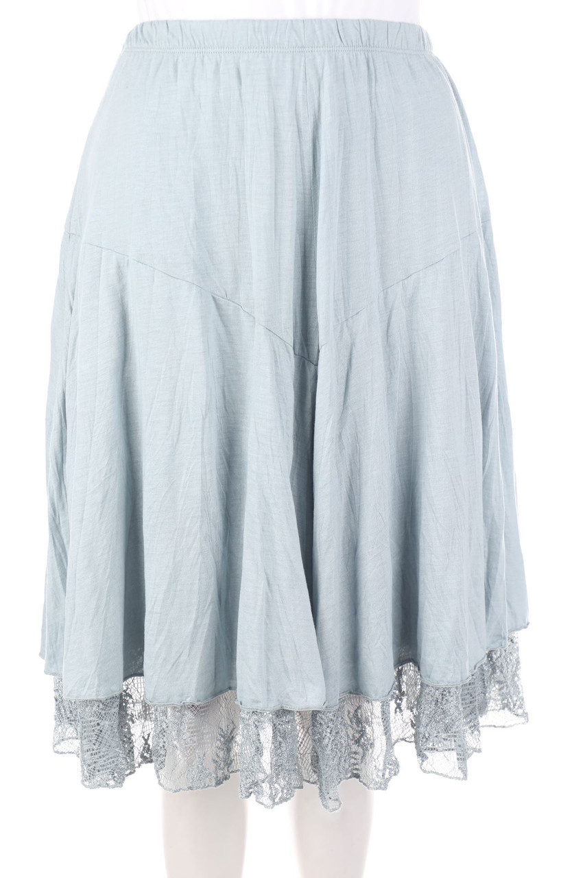 LAUREN VIDAL - Jersey-Rock im Layer Look mit Spitze - M