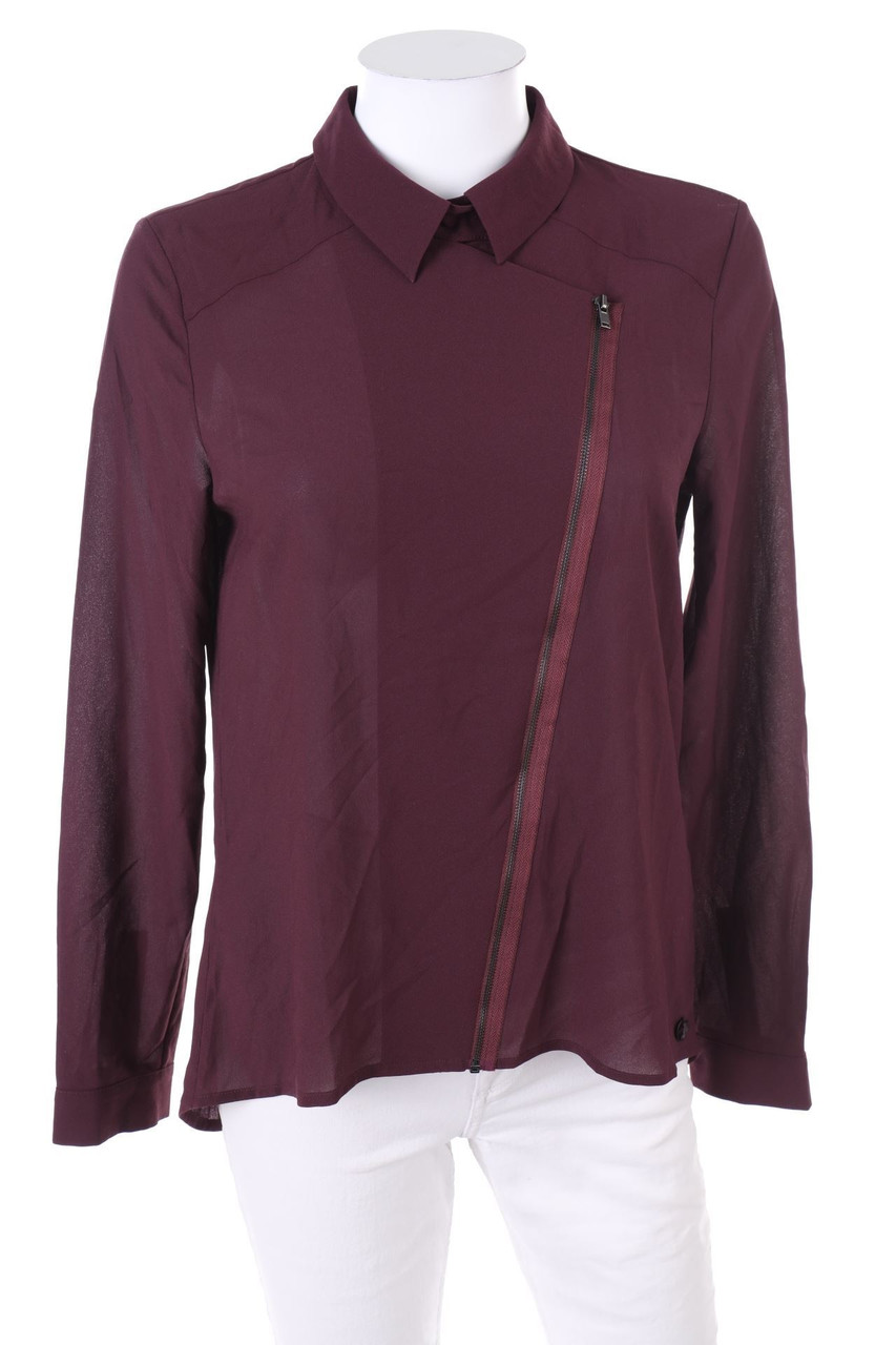 ESPRIT - Hemd-Bluse mit asymmetrischem Schnitt aus Crêpe - D 36