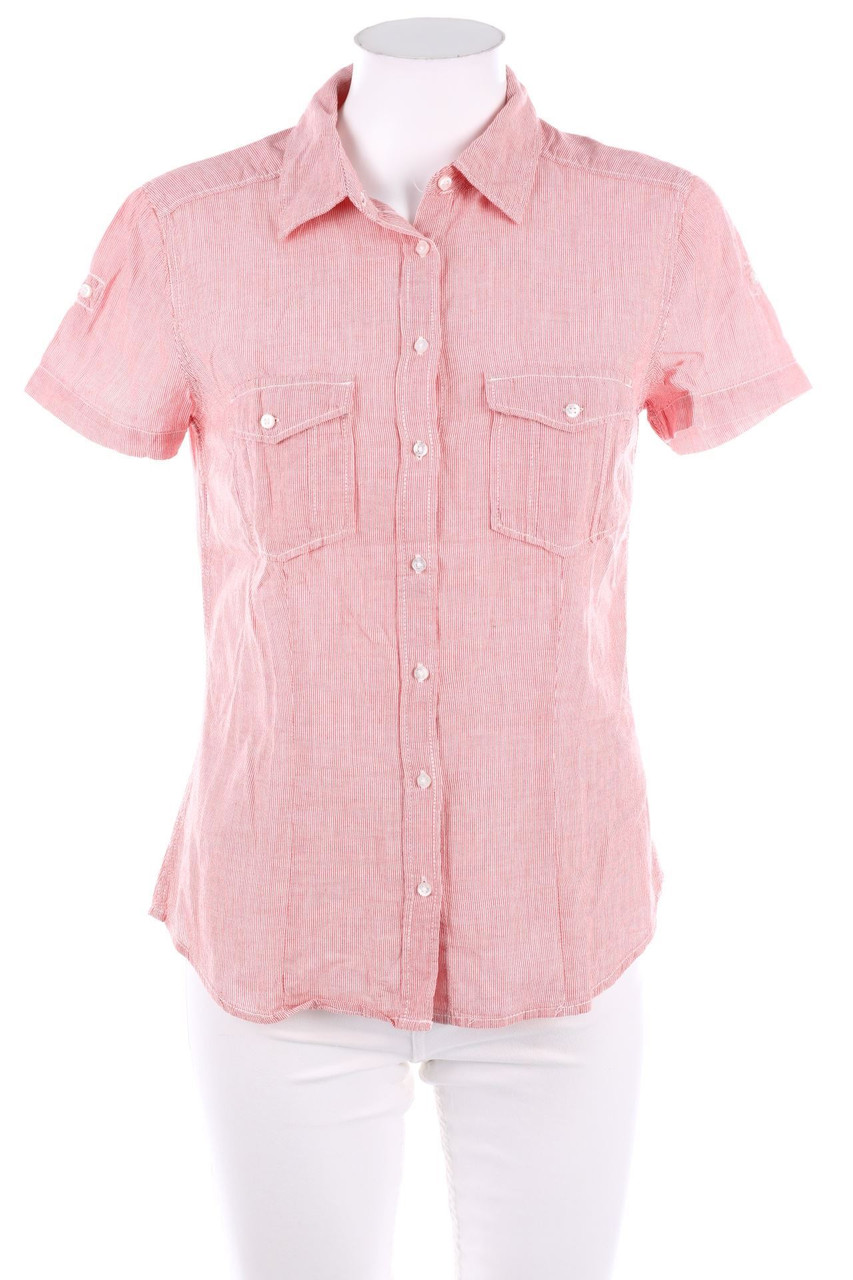 H&M LOGG - Hemd-Bluse mit kurzem Ärmel aus Baumwolle - D 38