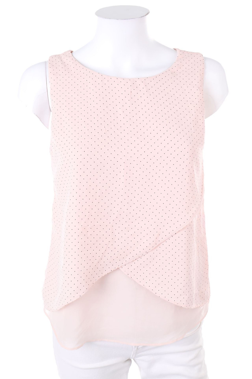 Bershka - Blusentop mit Pünktchen im Layer Look - S
