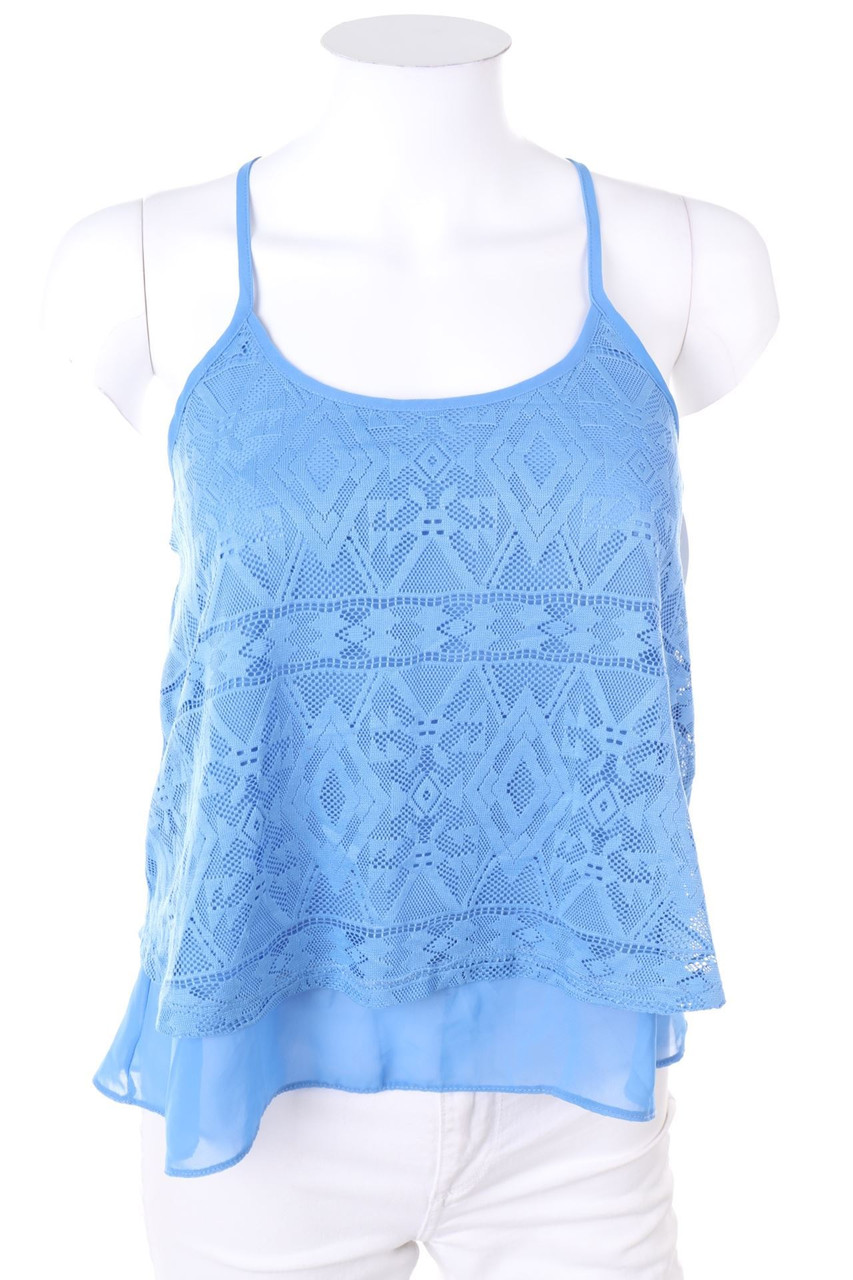 Bershka - Crop-Top im Layer Look - S