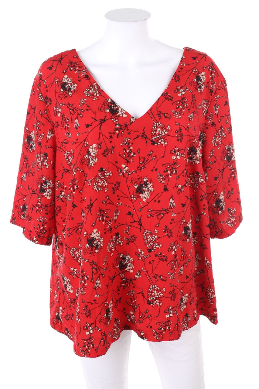 Kiabi - Kurzarm-Bluse mit Volants - D 46