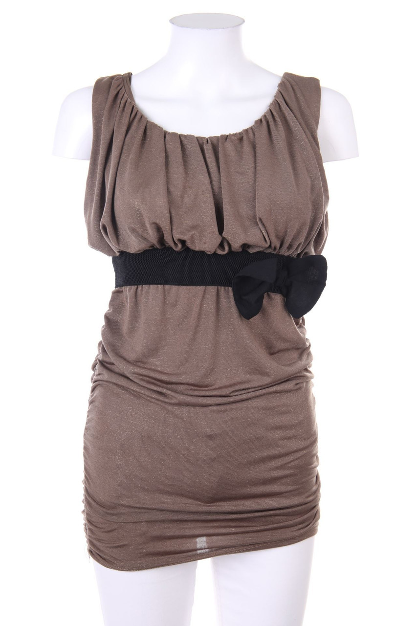 ME & ME - Glitzer-Blusentop mit Raffungen - S