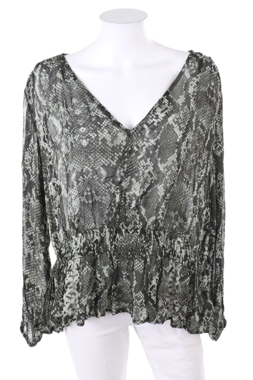 H&M - Bluse aus Viskose mit Animal-Print - D 46
