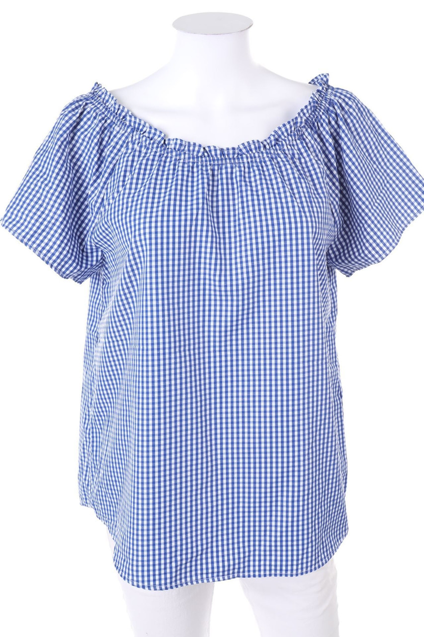 Yessica by C&A - Carmen-Bluse mit Karo-Muster - D 38