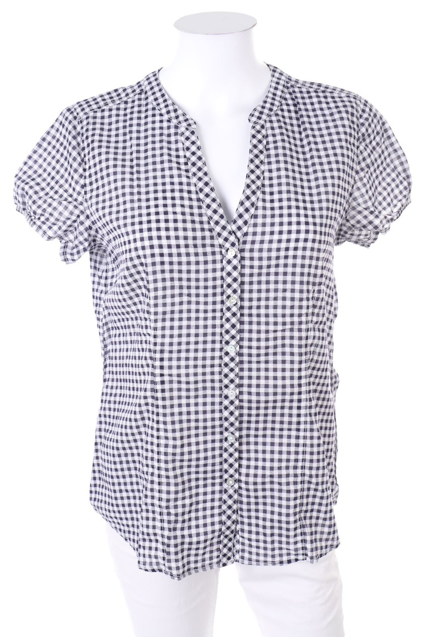 Yessica by C&A - Kurzarm-Bluse mit Karo-Muster - D 38