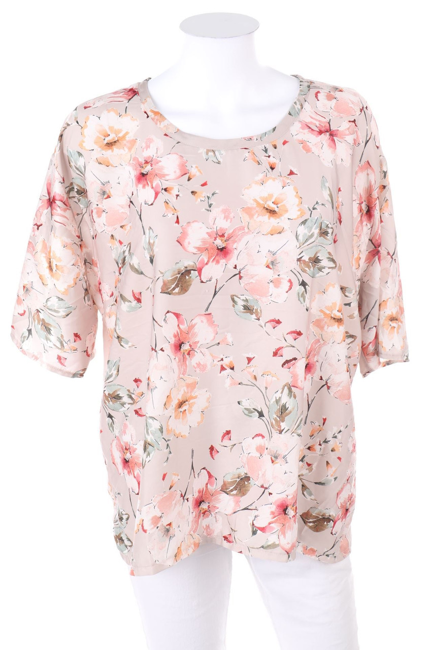 MANGO - Bluse mit Blumen-Print - L