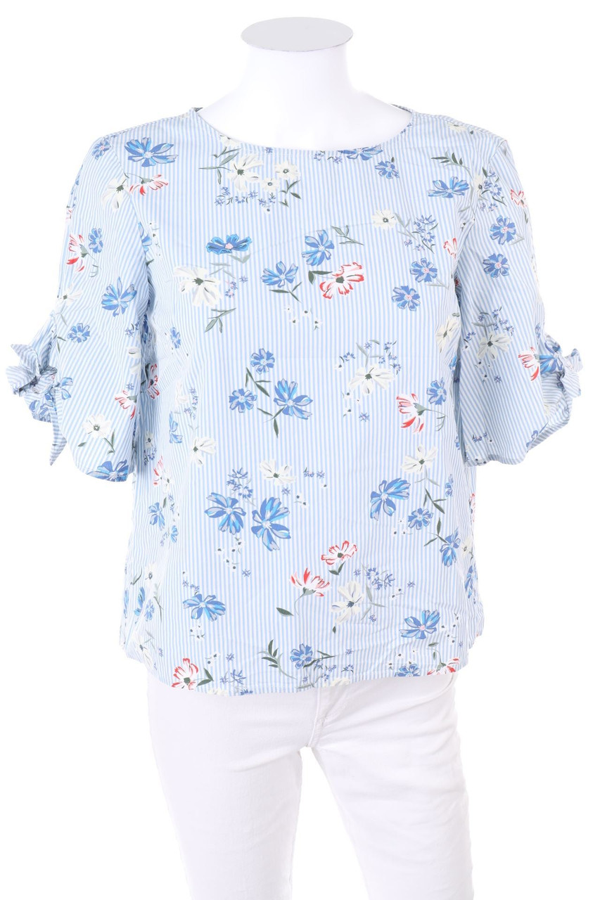 H&M - Kurzarm-Bluse mit Blumen-Print - D 36