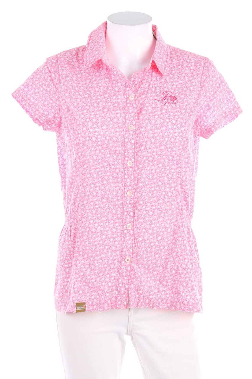 ICEPEAK - Hemd-Bluse mit kurzem Ärmel mit Blumen-Print - D 38