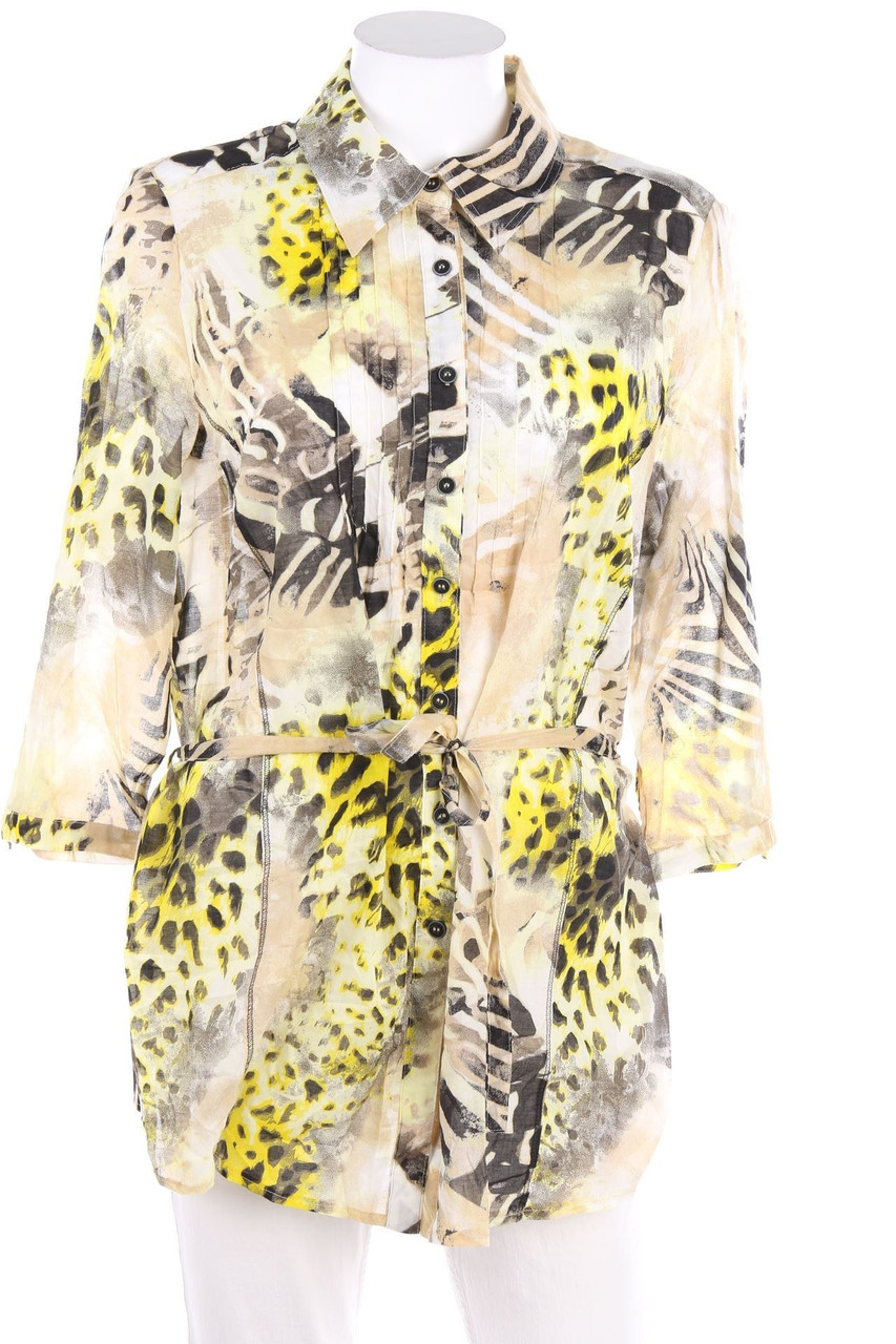 Gelco - Hemd-Bluse mit 3/4-Ärmel mit Animal-Print - D 42