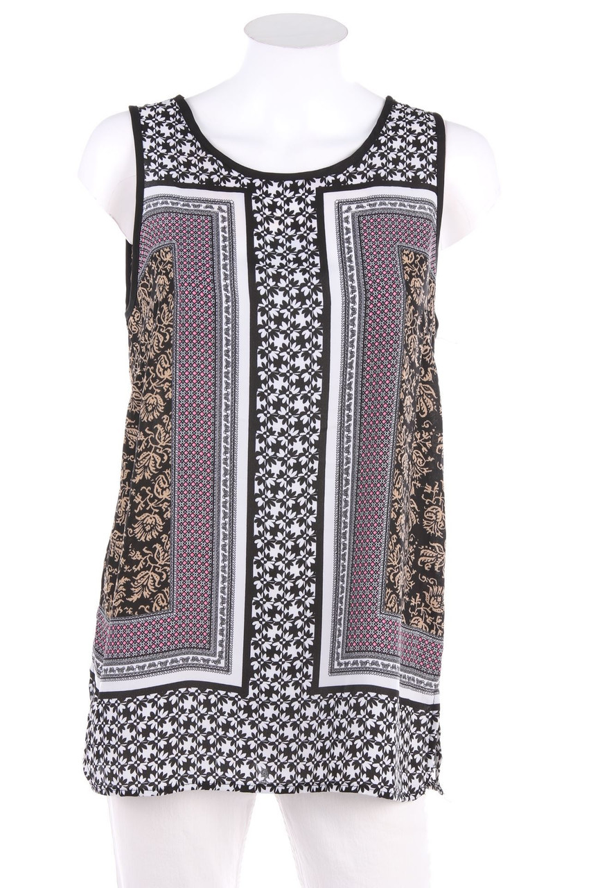 Rose & Thyme - Tunika-Top aus Crêpe mit Print - S