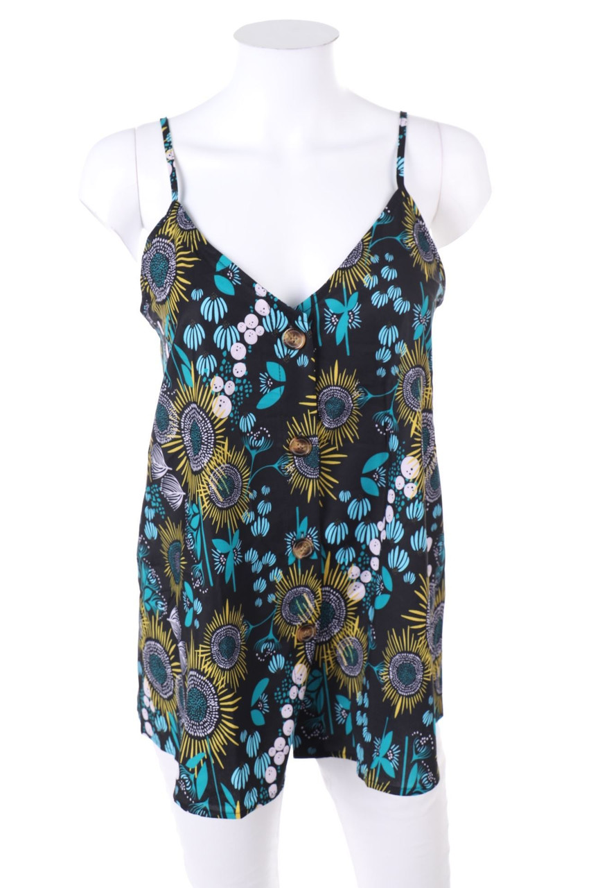 Ohne Label - Top in A-Linie mit Blumen-Print - S