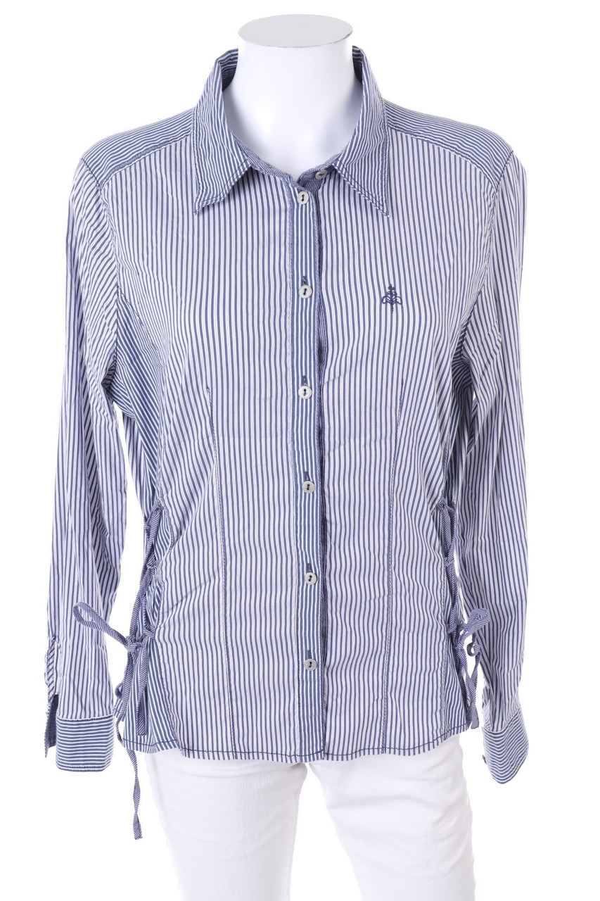 BONITA - Streifen-Hemd-Bluse mit Schnürung - D 42