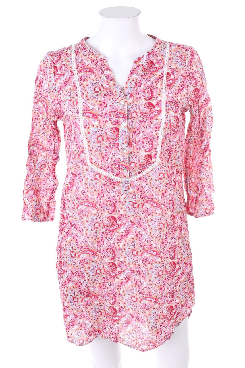 H&M LOGG - Tunikakleid aus Baumwolle mit floralem Muster - D 36