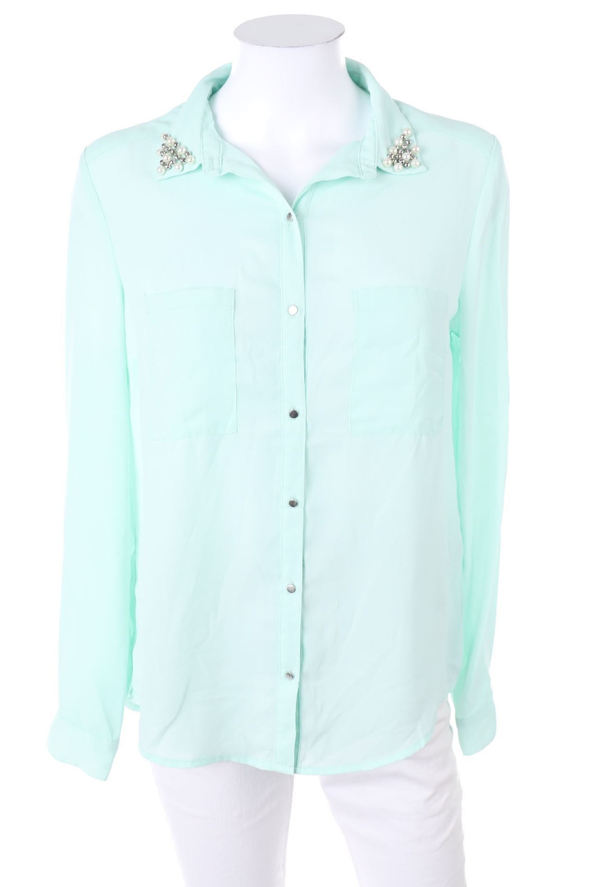 Pimkie - Hemd-Bluse mit Applikationen mit Perlen - M