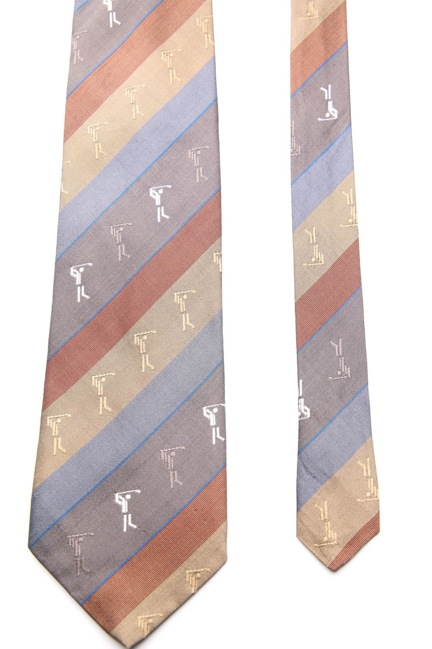 Ohne Label - Seiden-Krawatte mit Streifen
