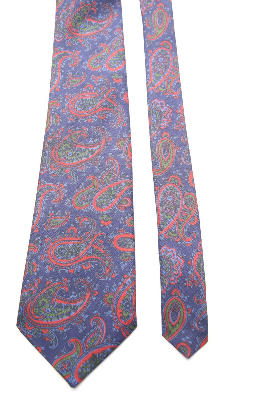 Ohne Label - Seiden-Krawatte mit Paisley-Muster