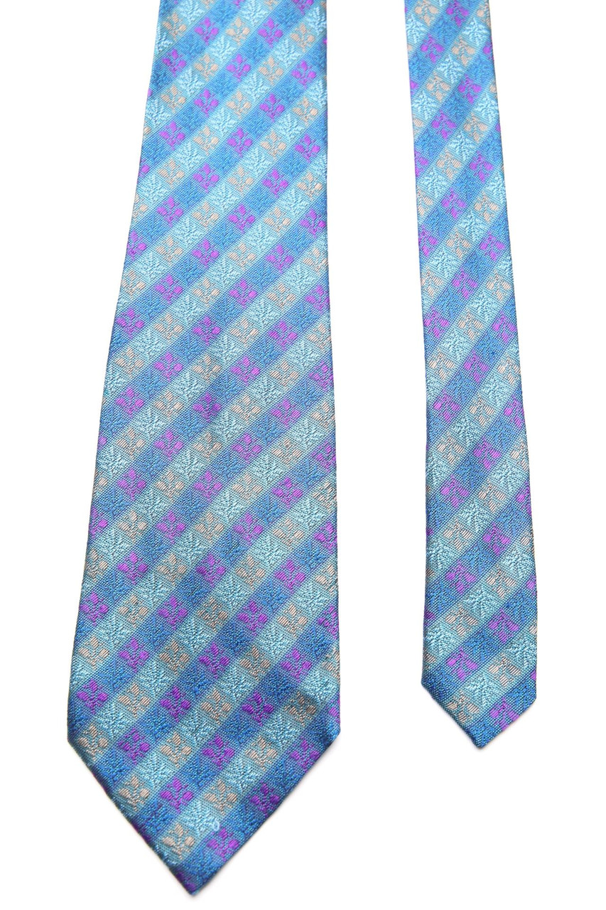 Ohne Label - Seiden-Krawatte mit Muster