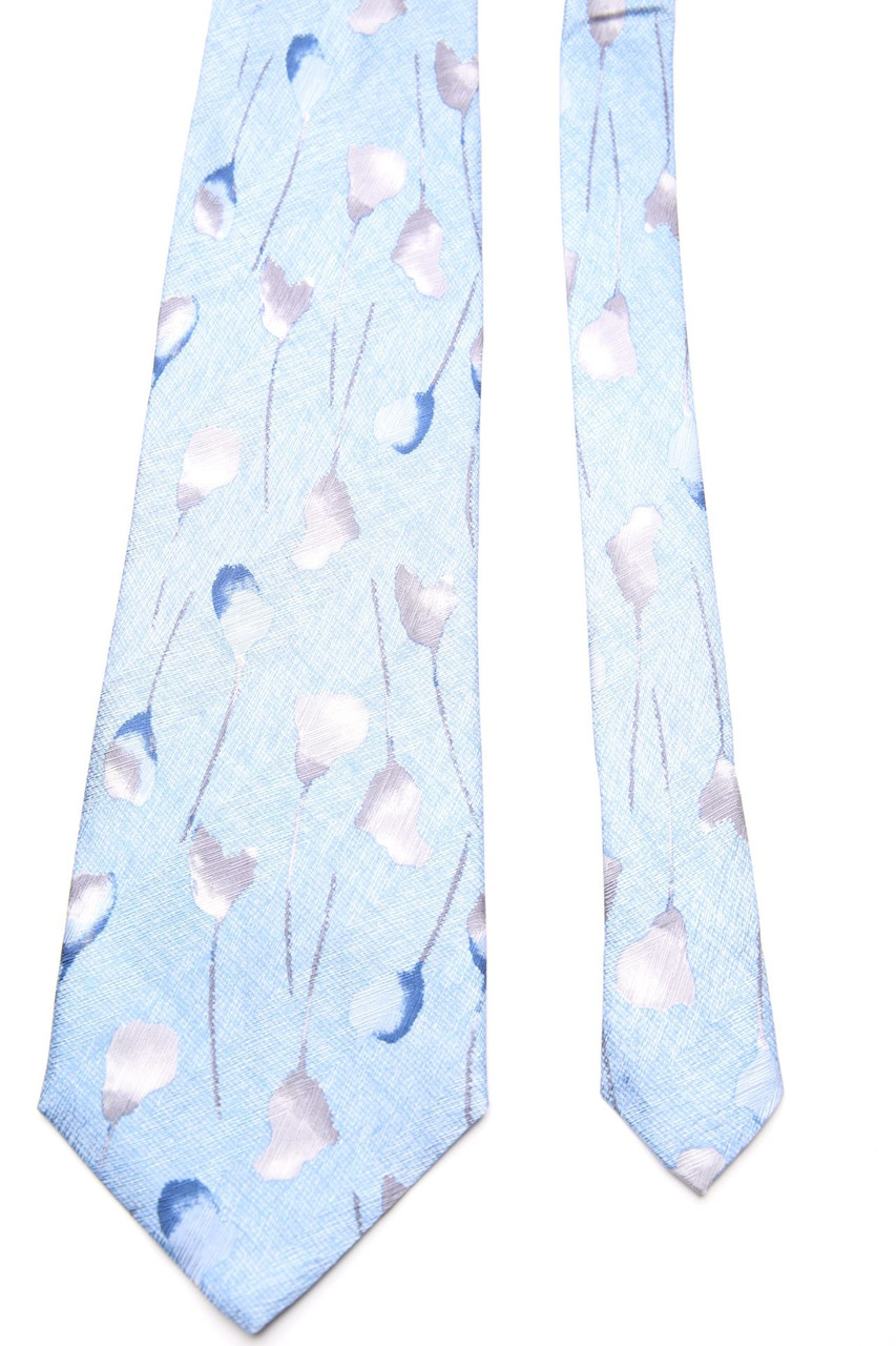LINEA DUE - Seiden-Krawatte mit floralem Muster